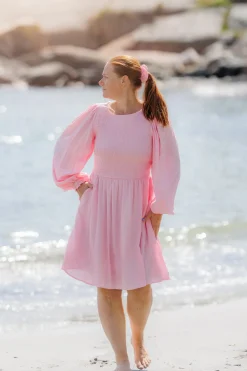 Anna Solid kjole -*Careless Outlet