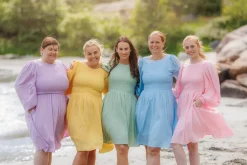 Anna Solid kjole -*Careless Outlet