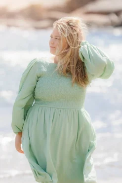 Anna Solid kjole -*Careless Sale