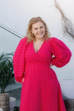 Belle Dots Maxikjole - Pink Peacock*Careless Sale