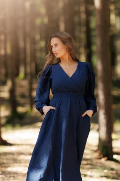 Belle Maxikjole - Marineblå*Careless Clearance