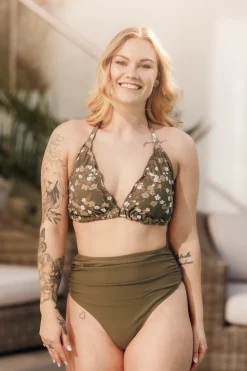 Cuba Ruffles bikinitopp - Grønn - Buttercups*Careless Best