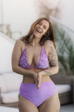 Cuba Ruffles bikinitopp - Lilla - Daisy*Careless Online