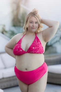 Cuba Ruffles bikinitopp - Rosa - Pansy*Careless New