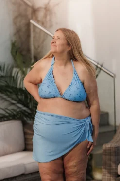 Cuba Ruffles bikinitopp - Lyseblå - Lilly*Careless Online