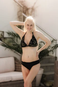 Cuba Ruffles bikinitopp - Svart - Snowdrop*Careless Discount