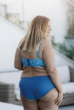 Mid Waist bikinitruse - Mørkeblå*Careless Hot