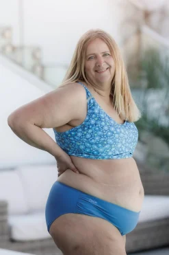 Mid Waist bikinitruse - Mørkeblå*Careless Hot