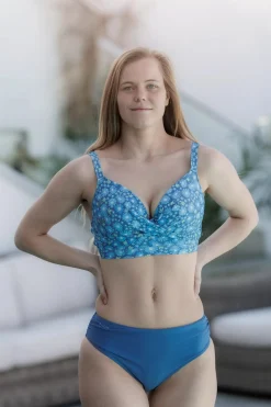 Mid Waist bikinitruse - Mørkeblå*Careless Hot