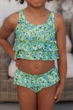 Napoli Bikini Barn - Pastellgrønn - Flower Paint*Careless Clearance